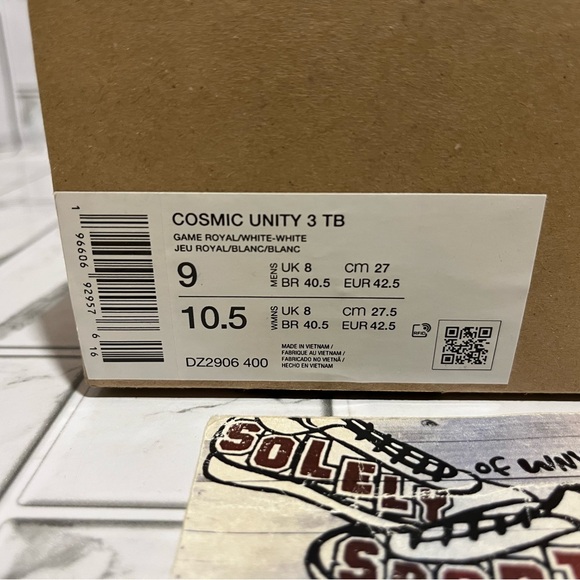 New Nike Cosmic Unity 3 TB Royal Blue White Basketball Shoes Mens Kobe KD Jordan - Picture 12 of 15